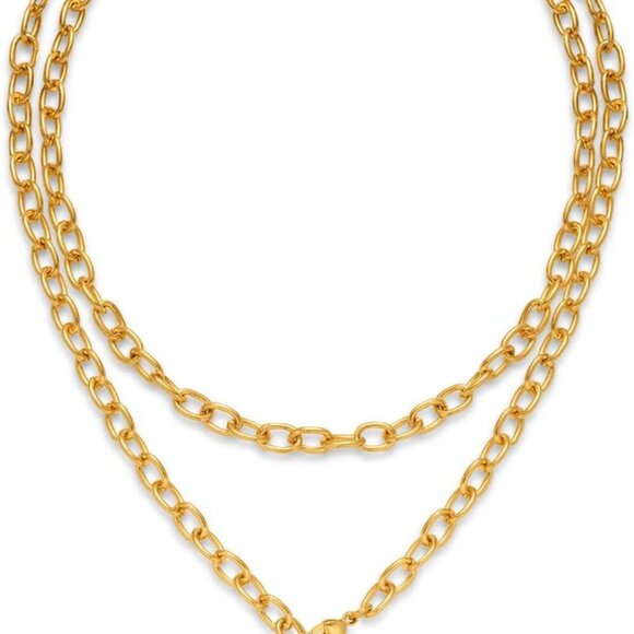 Heart Necklaces for Women, Gold Heart Pendant Necklace Chunky Gold Chain for Gif - Picture 1 of 7